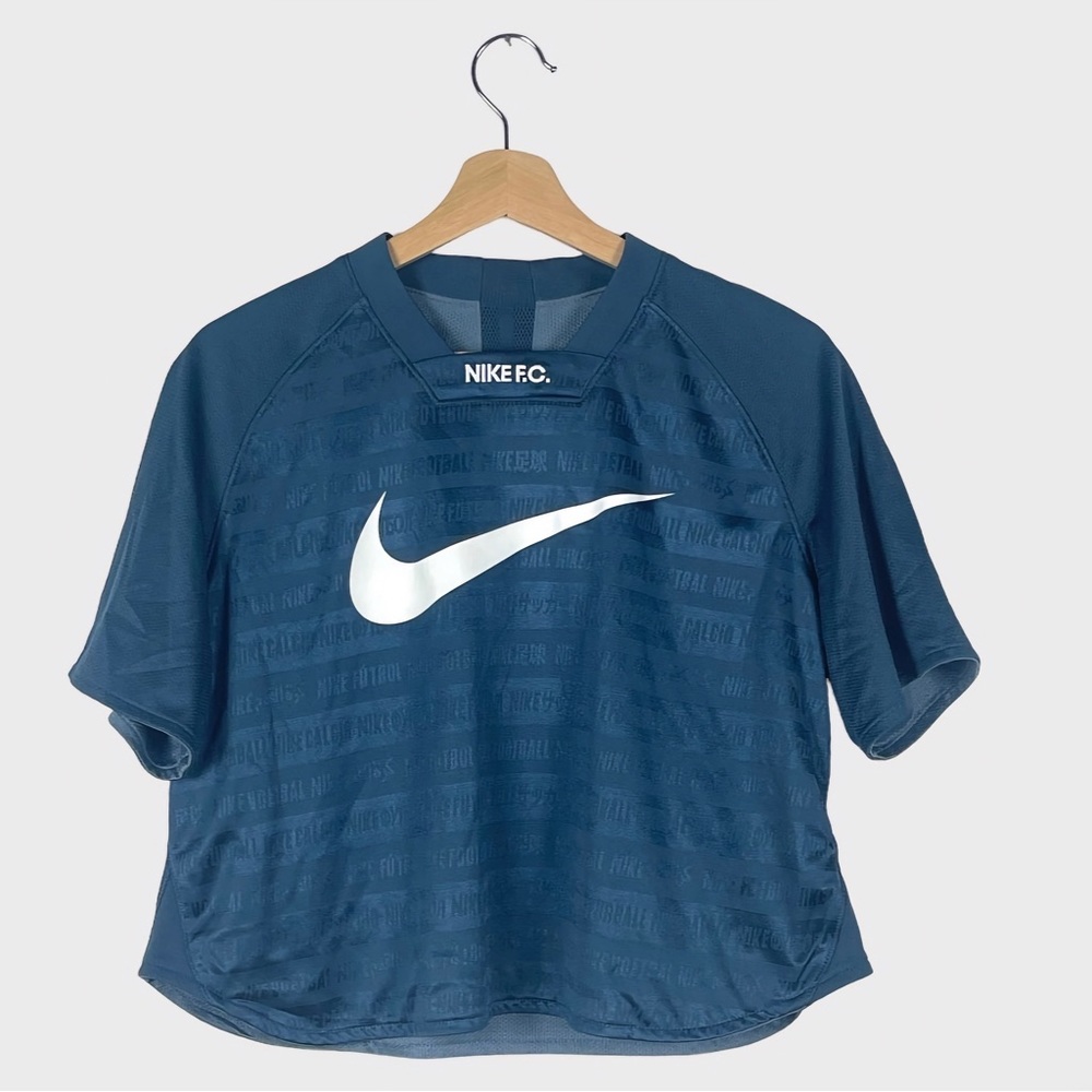 Nike F.C. Dri-fit Reversible Short Sleeve Blue Soccer Jersey